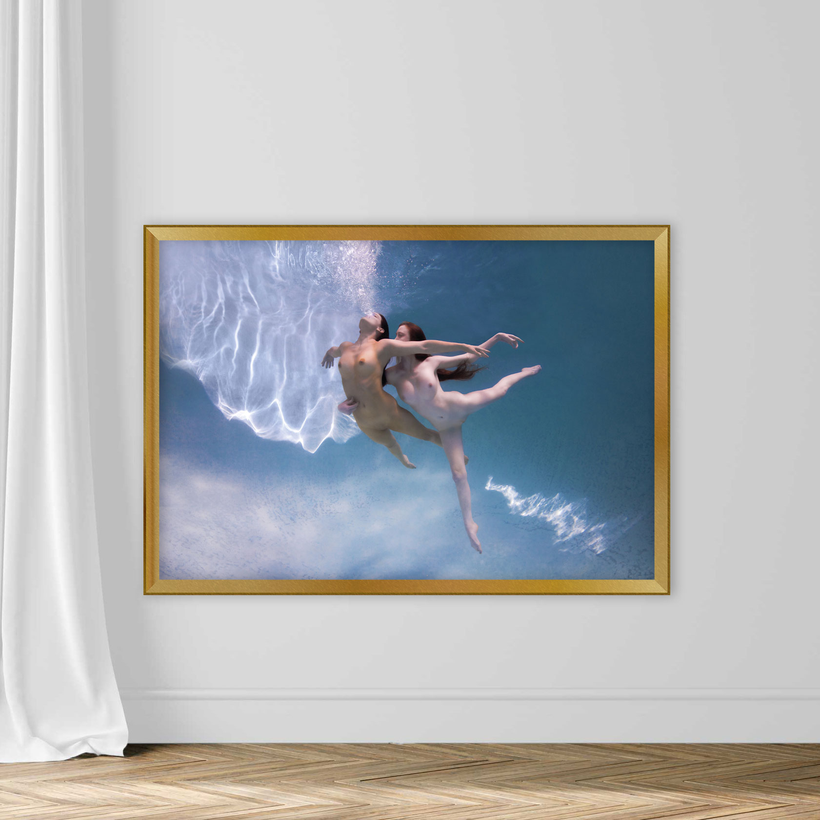 Two Underwater Female Nude Dancers - Image 5