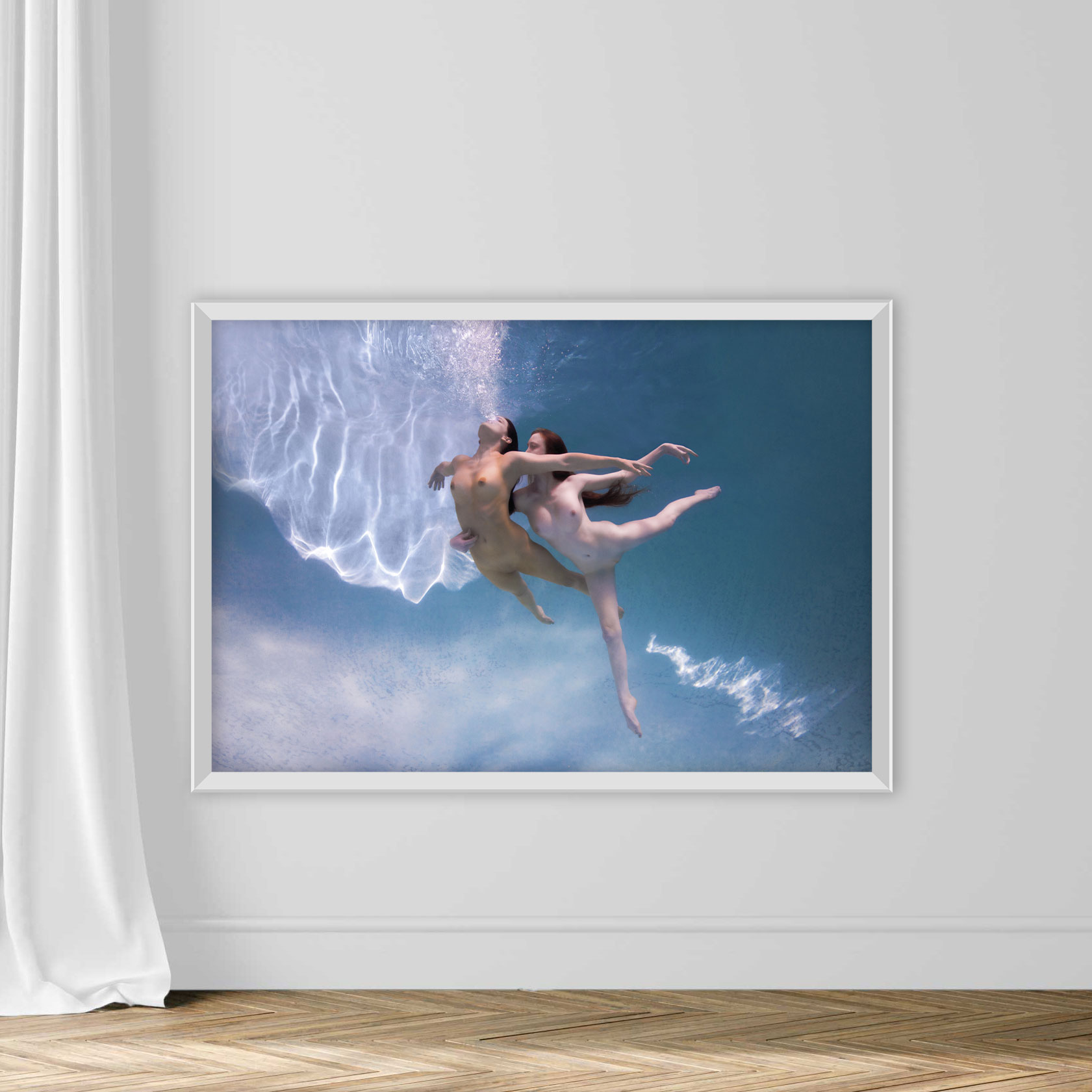 Two Underwater Female Nude Dancers - Image 2