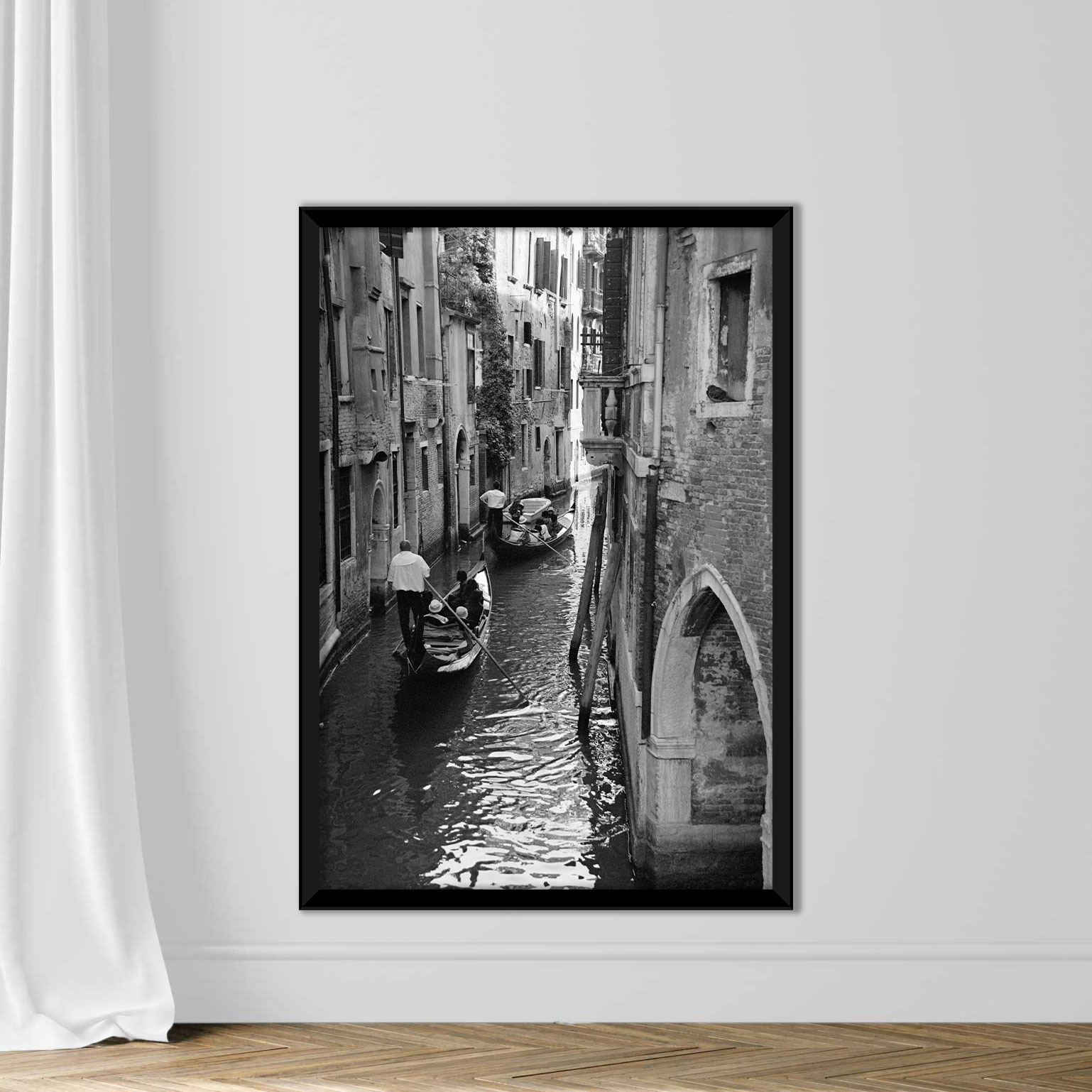Gondolas in Canal Amid Buildings - Image 3