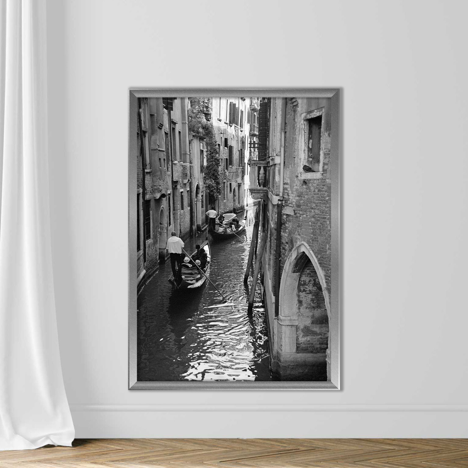 Gondolas in Canal Amid Buildings - Image 4