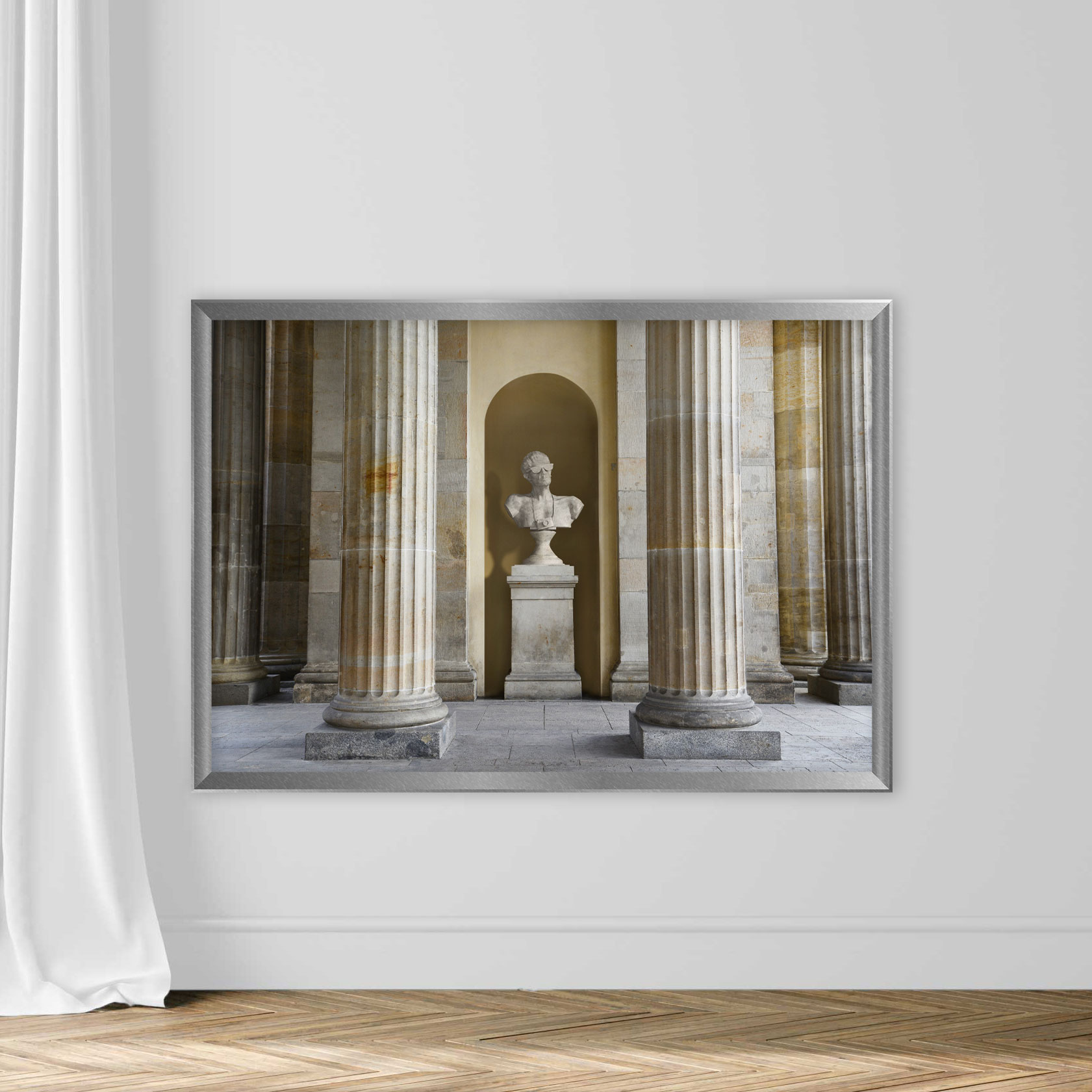 Statue of a tourist on a plinth - Image 4