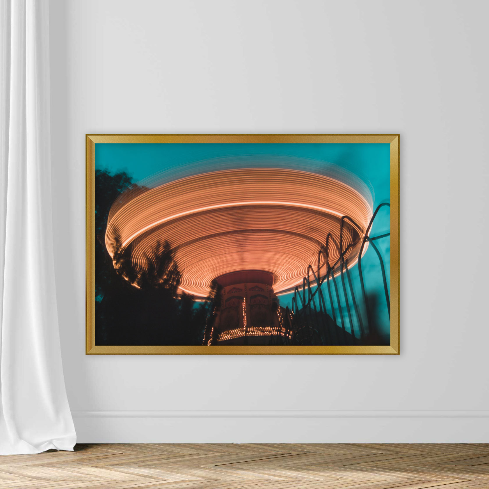 Low Angle View Of Illuminated Carousel Against Sky At Night - Image 5