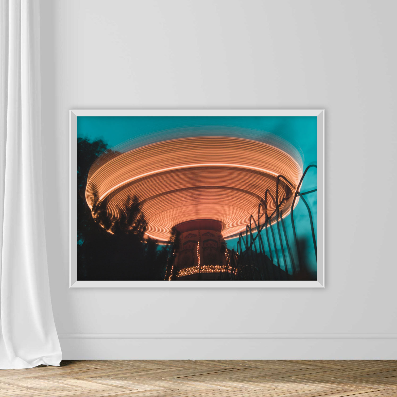 Low Angle View Of Illuminated Carousel Against Sky At Night - Image 2