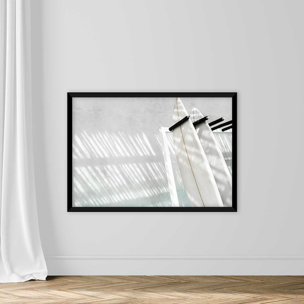 Rack With Two Surf Boards on Gray Concrete Background - Image 3