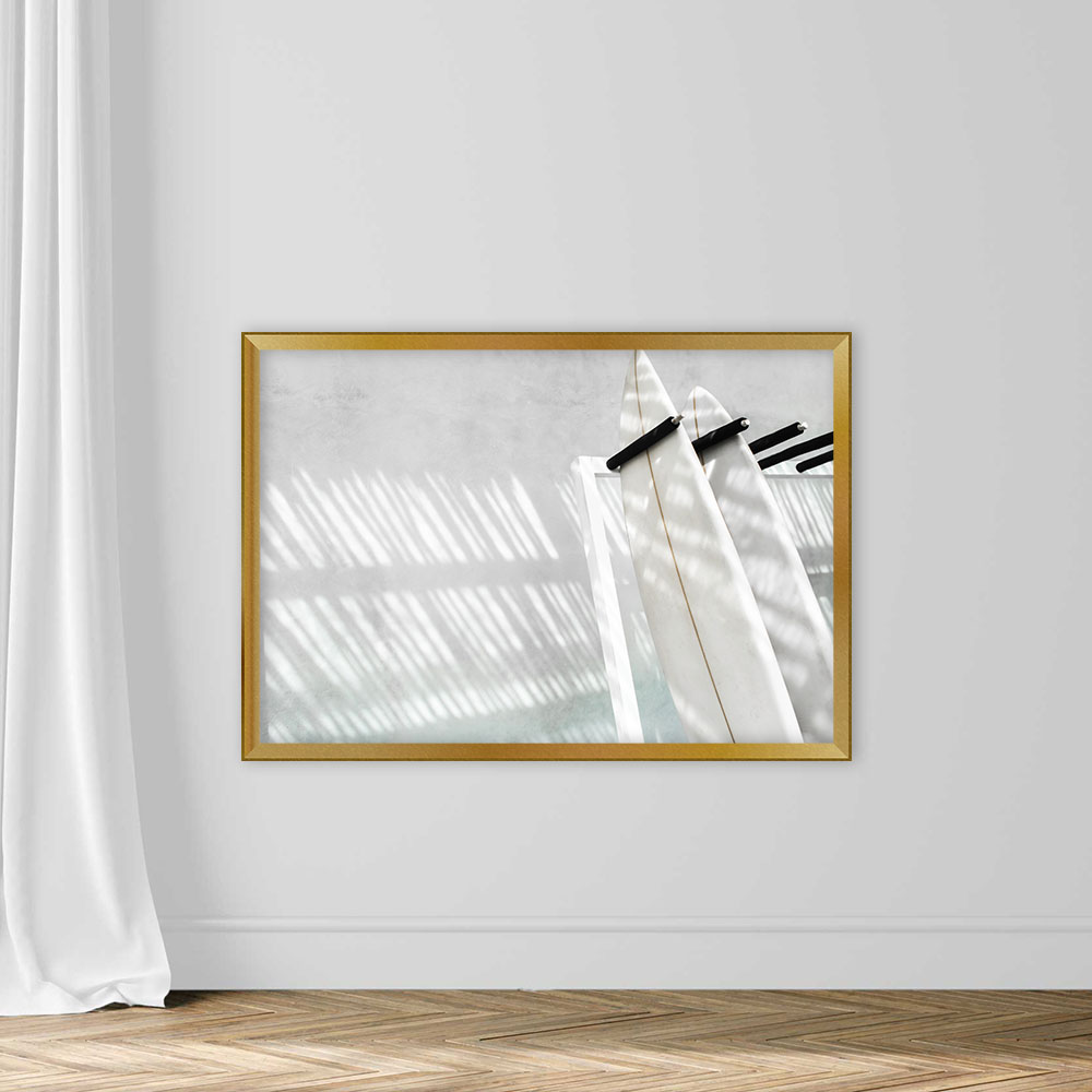 Rack With Two Surf Boards on Gray Concrete Background - Image 5