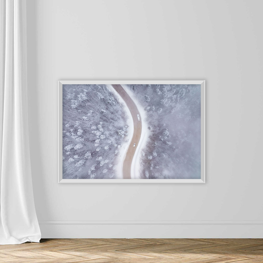 Winding Roads in the Winter Season Drone Photo, Uludag National Park Bursa Turkey - Image 2
