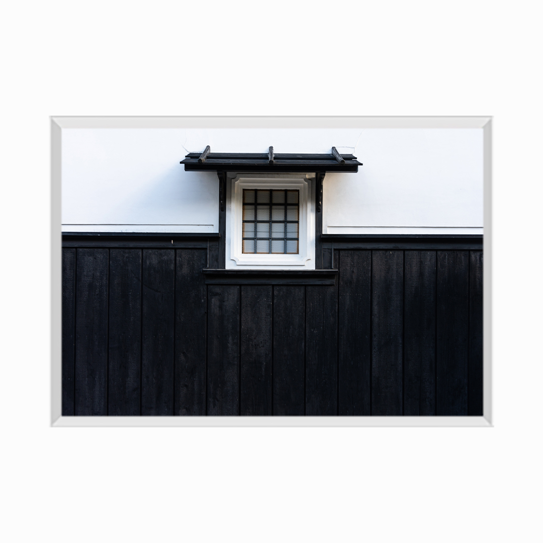 Traditional Window and Exterior of House in Japan
