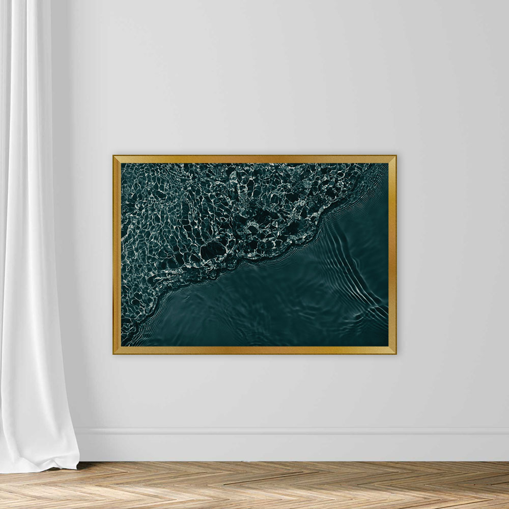 Dark gray transparent clear water surface texture with ripples, splashes and waves in sunlight. - Image 5