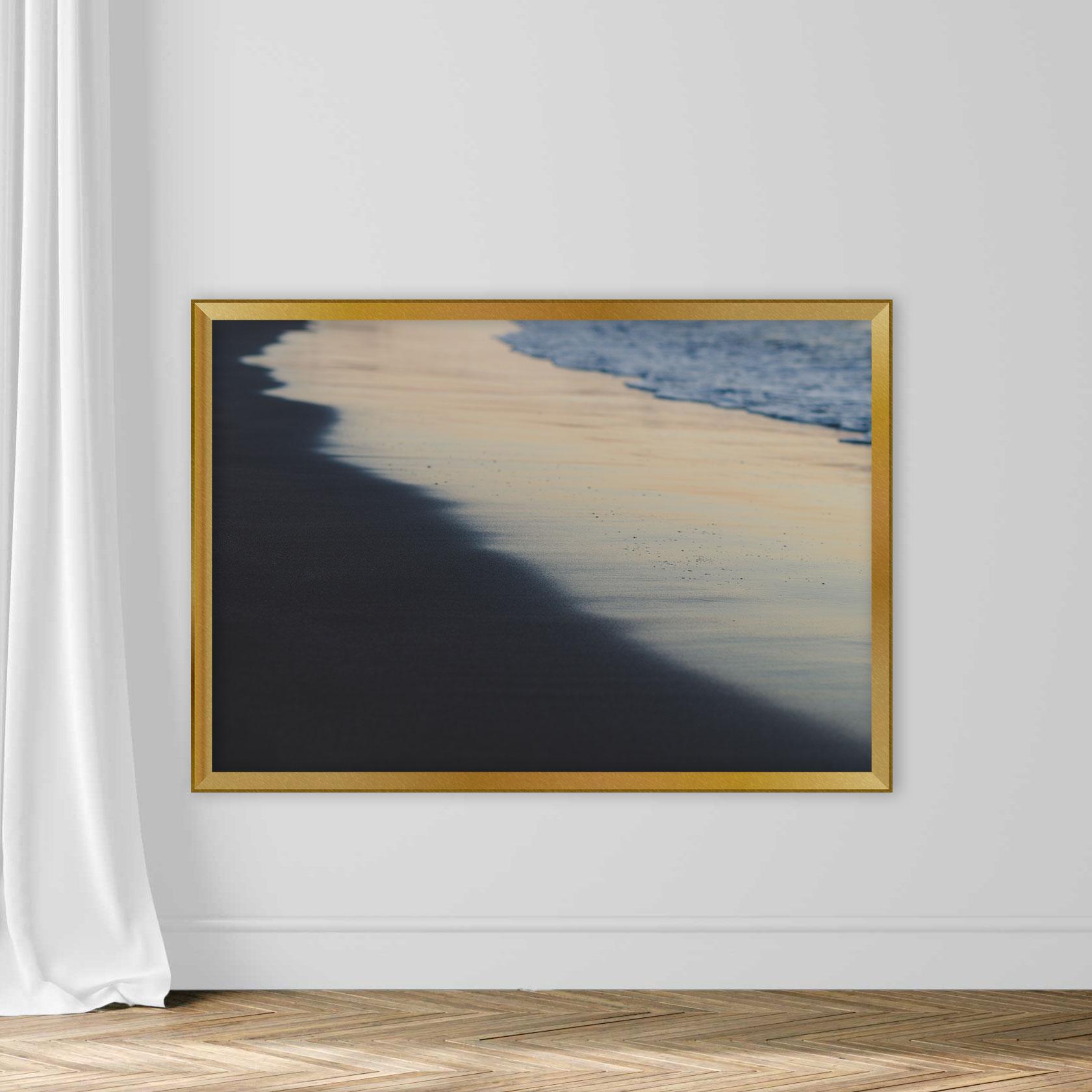 Blurred background of waves and black sand beach - Image 5