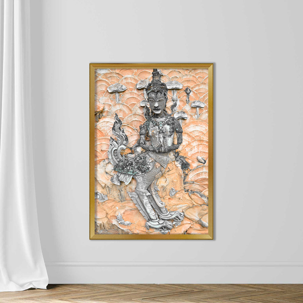 Ramayana Statue on Wall of Fence at Lok Moli Temple - Image 5