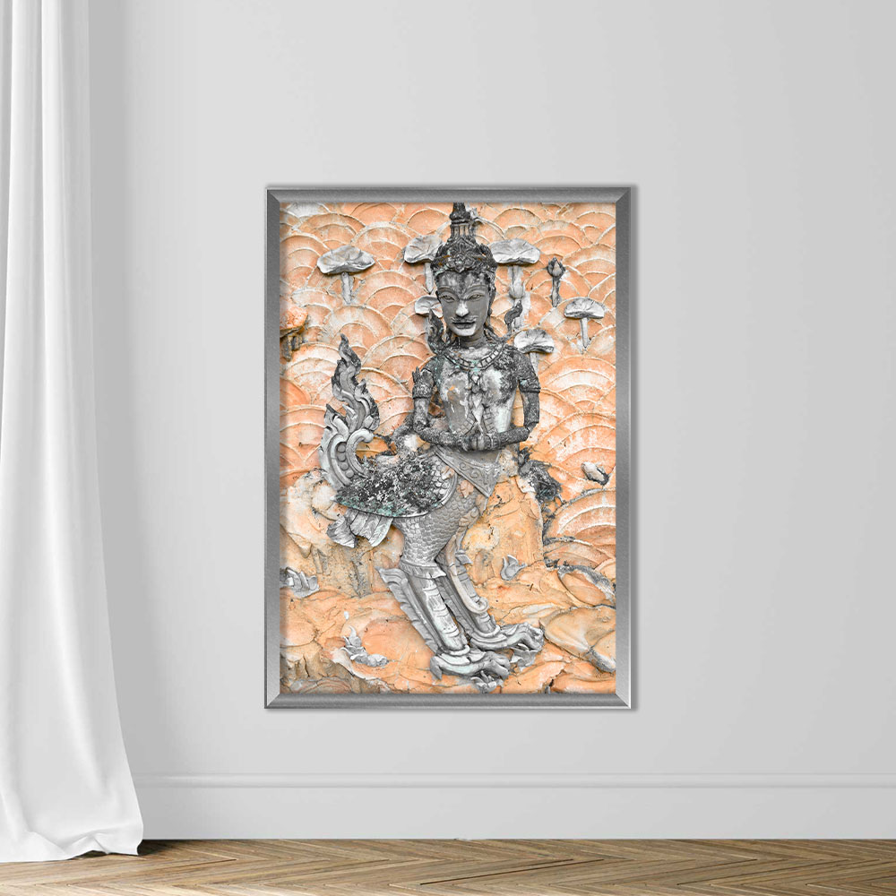 Ramayana Statue on Wall of Fence at Lok Moli Temple - Image 4