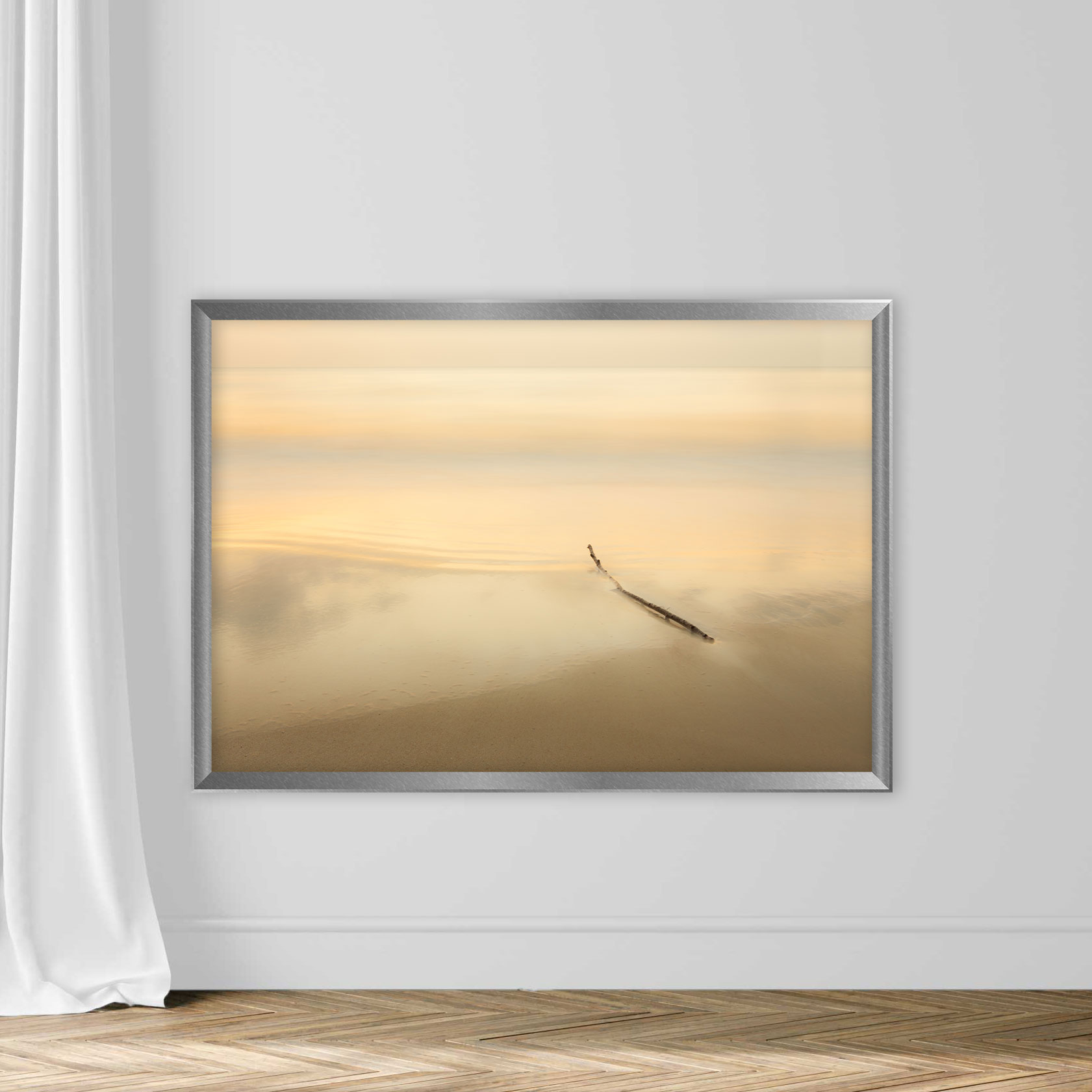 Blurry background of beach and sea waves with vintage color style. - Image 4
