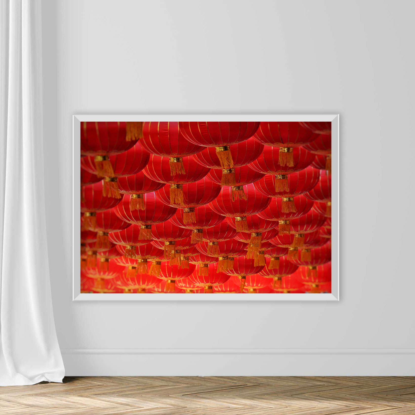 Full Frame Shot Of Red Lanterns - Image 2