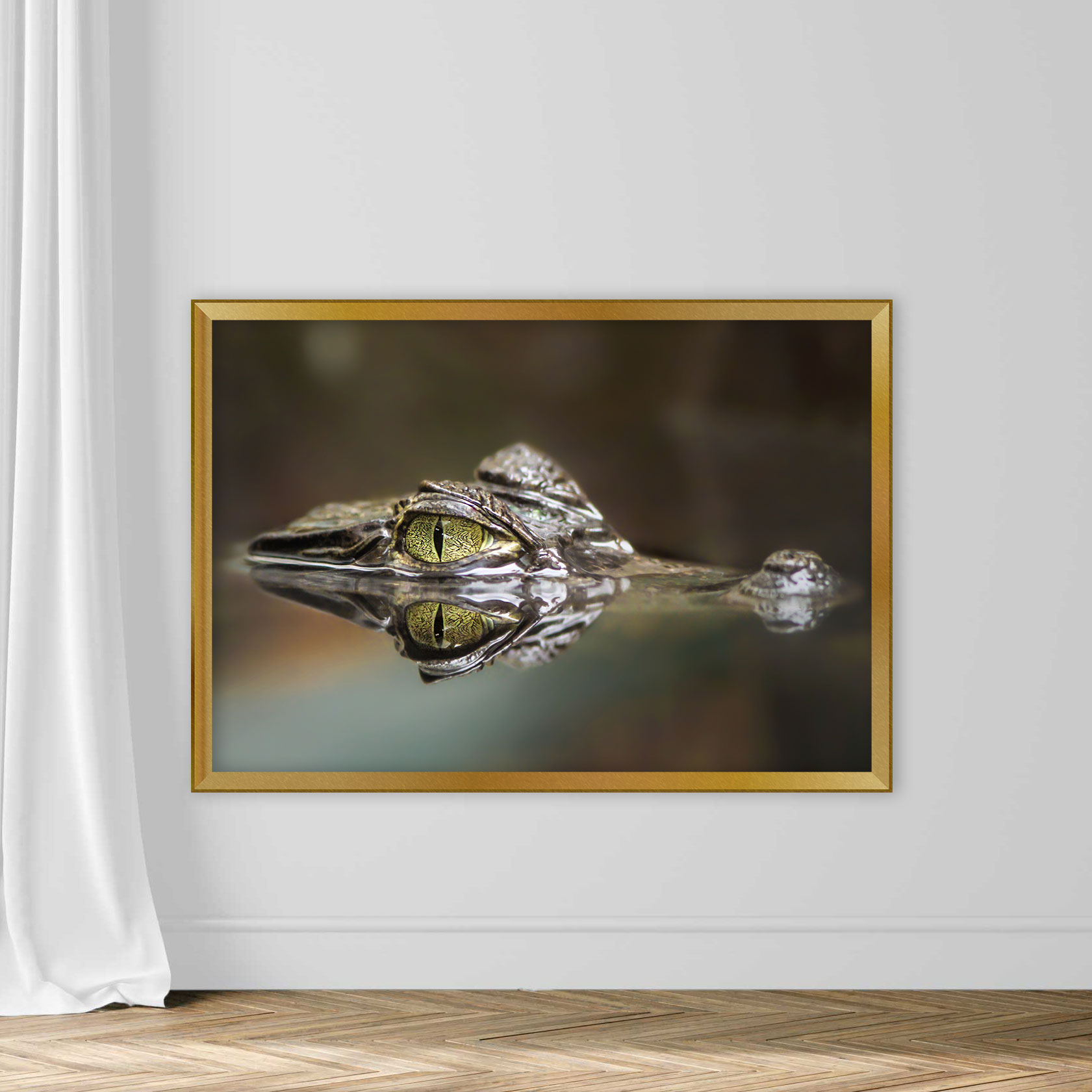 Close-up of crocodile swimming in lake - Image 5