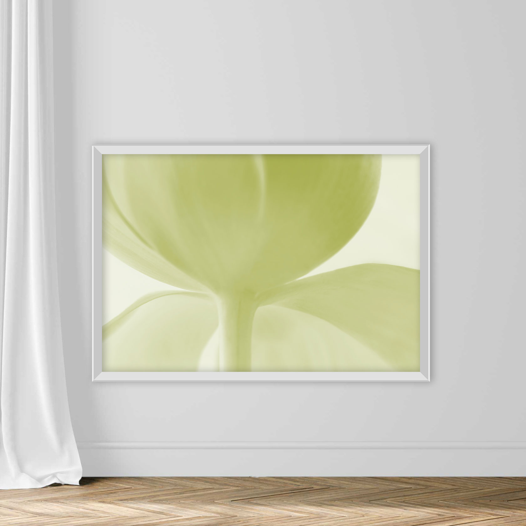 Color manipulated image of a green tulip flower - Image 2