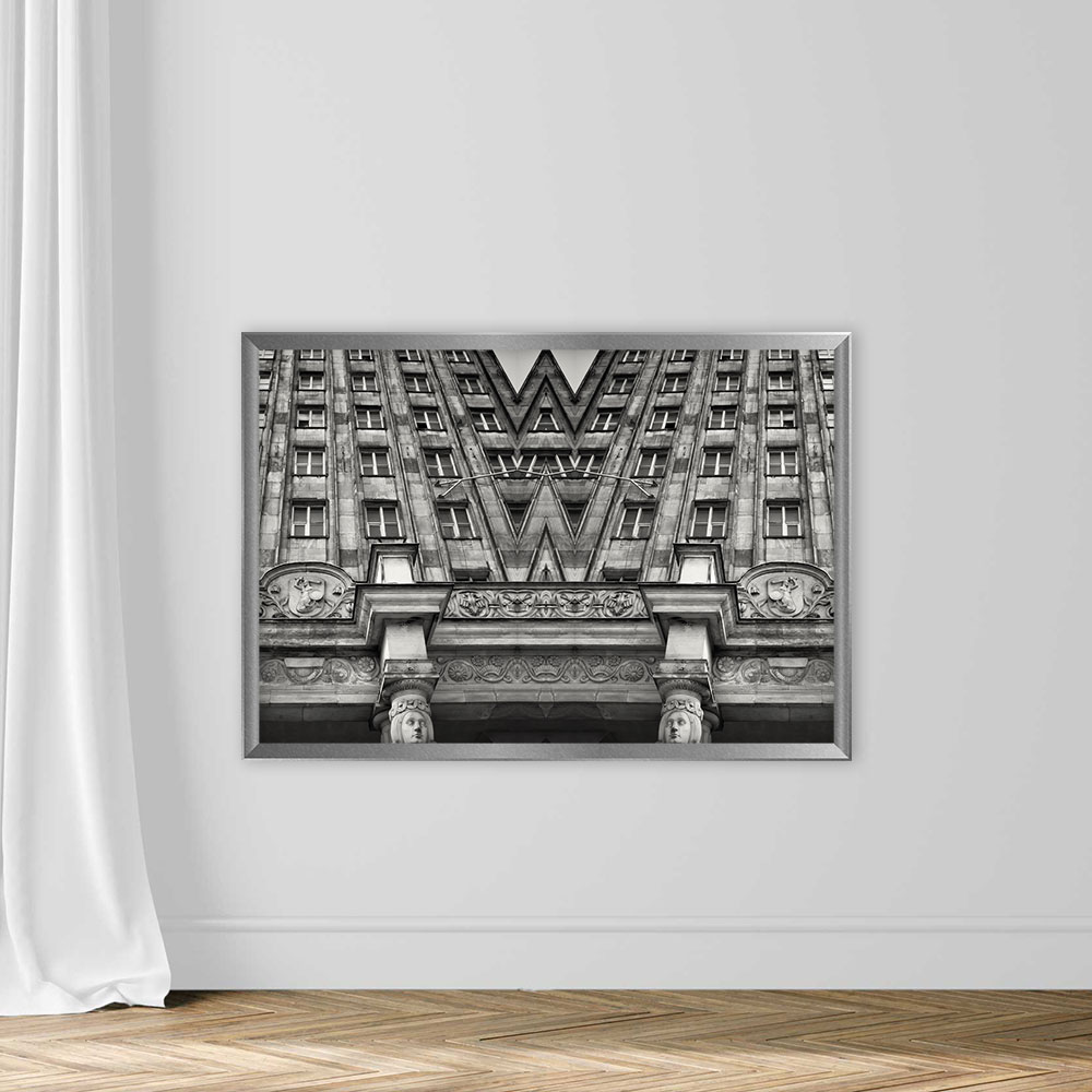 Black and White Kaleidoscopic Image of Prudential Tower - Image 4