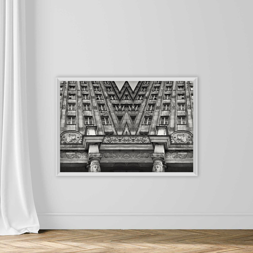 Black and White Kaleidoscopic Image of Prudential Tower - Image 2