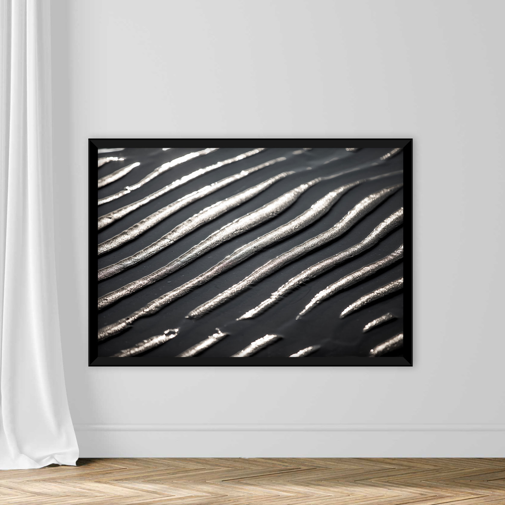 High Angle View Of Ripples On Wet Sand - Image 3