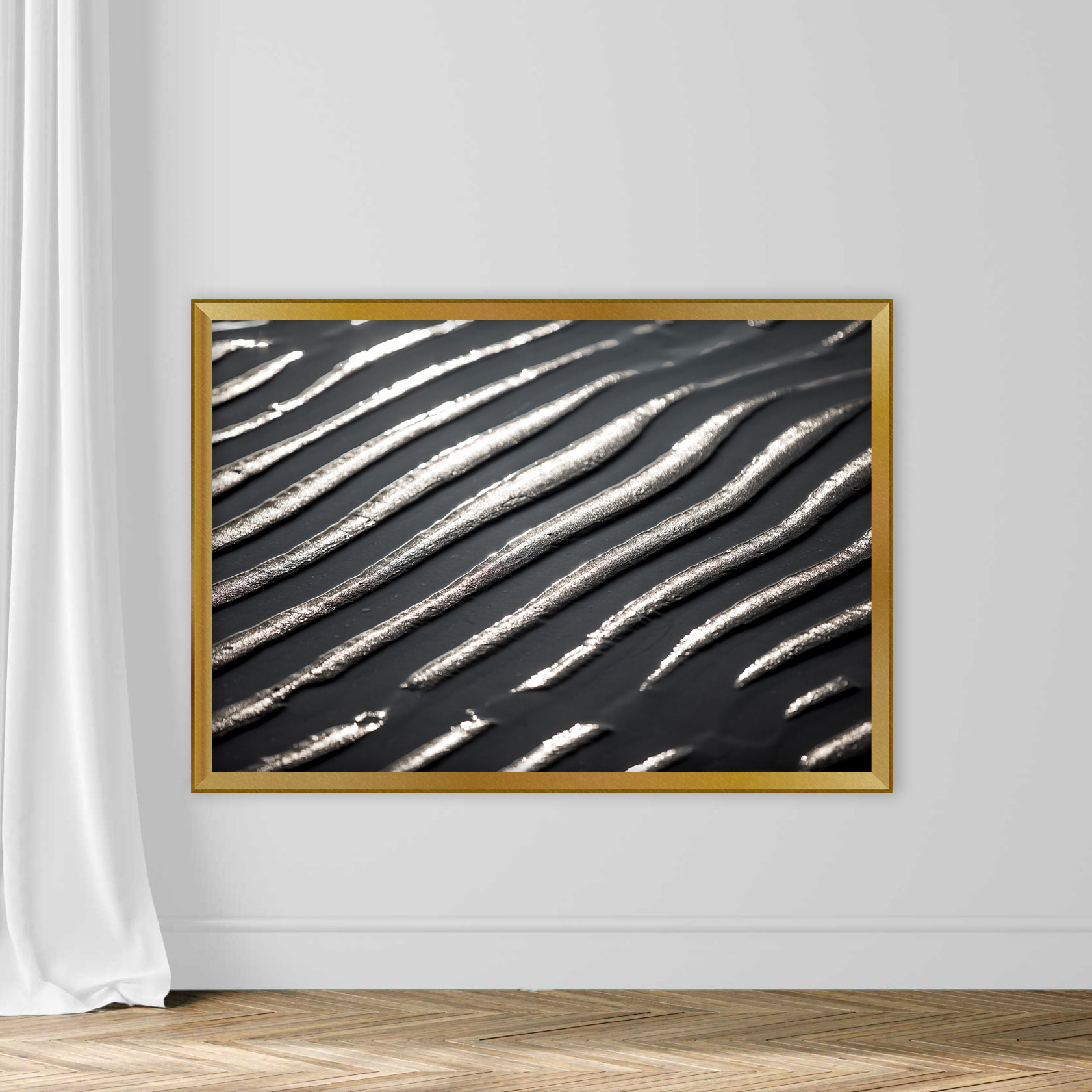 High Angle View Of Ripples On Wet Sand - Image 5