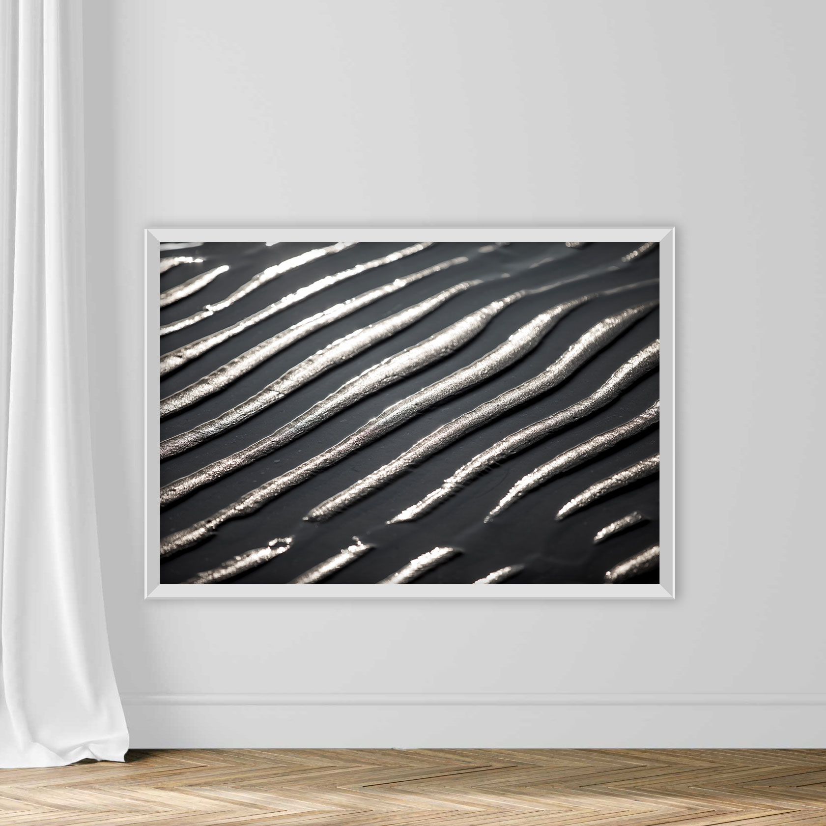High Angle View Of Ripples On Wet Sand - Image 2